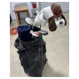 Golf Bag w/ Misc Clubs