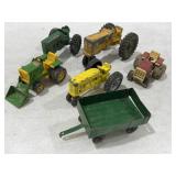 Box of Metal Tractors / Trailer