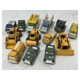 Box of Metal Trucks / Construction Toys