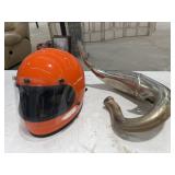 Motorcycle Helmet / Exhaust Pipe