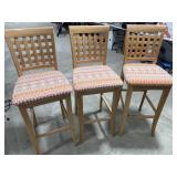 3 Padded Barstools