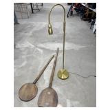 Floor Lamp / 2 Wooden Wall Hangings