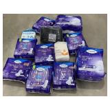 Tena Night Pads / Because Underwear/ Bath Sponges