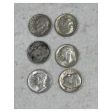 6 Silver Dimes