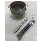 Vintage Meat Grinder / Mixing Bowl / Handle