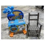 Wooden Kids Rocking Chair / Blues Clues Kitchen