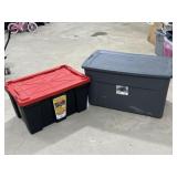 Rolling Storage Tote w/ Lid / Storage Strong Box