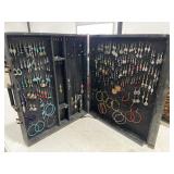 Misc Jewelry w/ Wooden Display Case