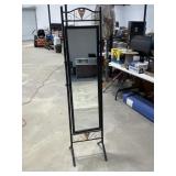 Black Metal Tilting Floor Mirror