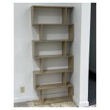 Lt. Wood Geometric Shelving Unit