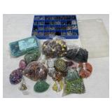 Box of Jewelry Making Beads & Charms