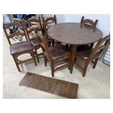 Dining Table w/ Leaf & 6 Chairs