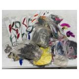 Box of Misc Feather Jewelry