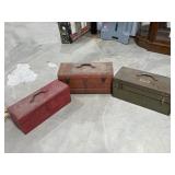 3 Metal Toolboxes w/ Tools