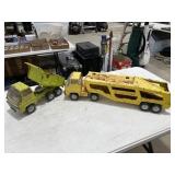 Vintage Metal Tonka Car Carrier / Dump Truck