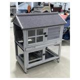 2-Story Rolling Outdoor Rabbit Hutch