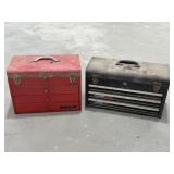 2 Metal Toolboxes w/ Tools