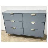 Blue 6 Drawer Dresser