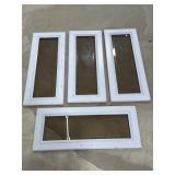 4 Cabinet Doors w/ Tempered Glass