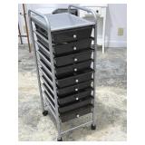 Rolling 9 Drawer Storage Cart
