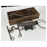 Wooden Tray of Allen Wrenches / Mini Anvil