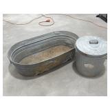 Galvanized Tub / Bucket w/ Lid