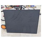 Crate & Barrel Textured Art Canvas (water damage)