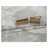 2 Levels / Wooden Toolbox / Basket