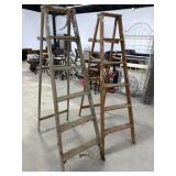 2 Wooden 6ft Ladders