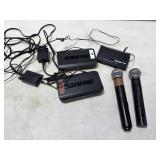 2 Shure Wireless Microphone Systems (powers on)