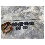 Barbell w/ 51lbs of Weights / Safety Clips
