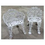 2 Wrought Iron Garden Chairs