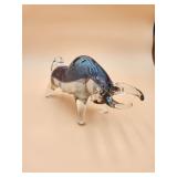 42:4 Blown Glass Murano Bull Figurine