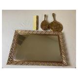 37:12 ~ 4pc Gold Vanity Set