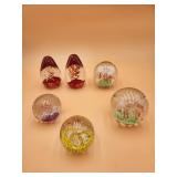 45:1 Glass Paperweights LOT