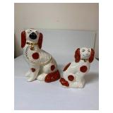 2 Vintage Staffordshire Dogs