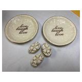 29:5 Lenox LIVE LOVE LAUGH Plates & Trinkets