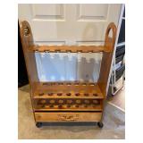Browning Wooden Rolling Fishing Pole Rack