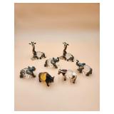 40:7 Crystal & Metal Ornate Miniature Animals