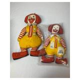 33:1 Two Large Ronald McDonald Cloth Dolls