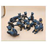 40:6 LENOX 12pc Black Cat Figurines