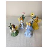 4pc Garden Fairy Resin Figurines 5"