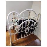 Heavy Solid Brass Full Bed White Chic