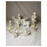#104 LOT White Bisque Porcelain Figurines
