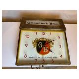 Griesedieck Bros Light Up Bar Beer Clock