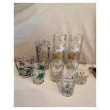 8pc Mixed LOT Vintage MCM Drink Glasses