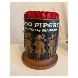 Vintage 100 Pipers Seagrams Scotch Decanter