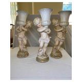 #87 Ardalt 3pc Japan Cherub Angel Planters Vases