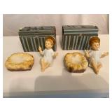 (2) Sanmyro Baby Jesus Porcelain Figurines