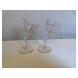 #32 Pair TIPSY Drunks Vintage Drink Glasses